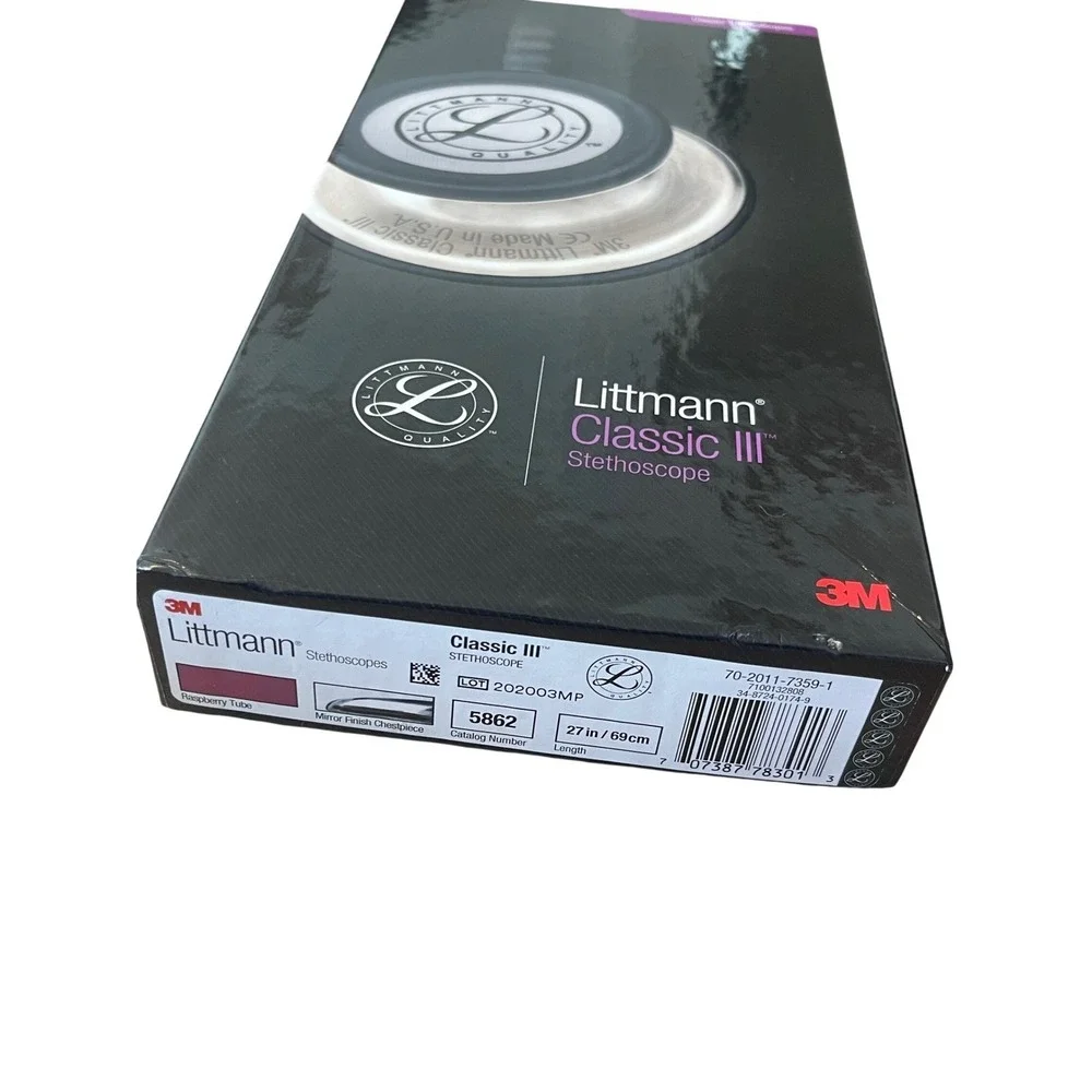 Littmann‎ Classic III Stethoscope Raspberry Mirror Finish 27 inch 5862 I10